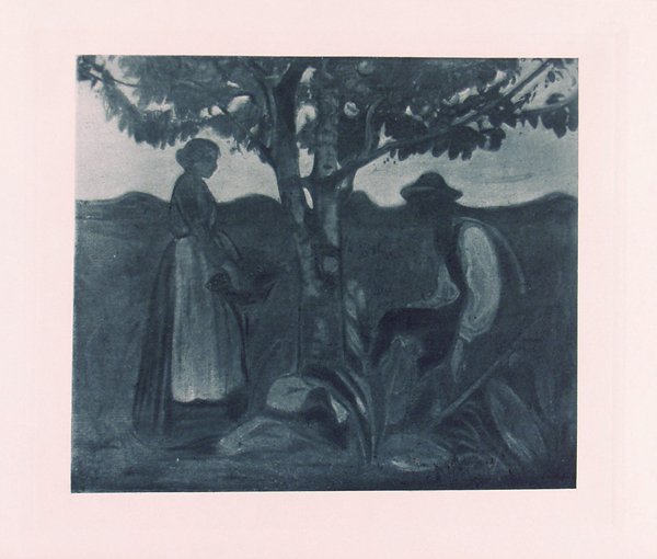EDVARD MUNCH [AFTER] - Original copper plate: Edvard Munch [after] (Norwegian, 1863 - 1944). "Fertility". Original copper plate gravure. 1900. Wide margins. Fine impression. Fine condition. Literature/catalogue raisonne: See & compare: W160; SCH1