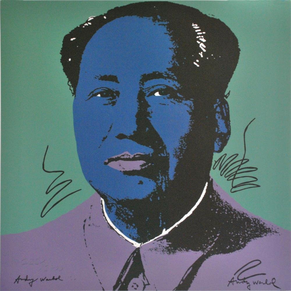 ANDY WARHOL - Original color lithograph: Andy Warhol (American, 1928 - 1987). "Mao #01 [CMOA edition]". Original color lithograph. 1986. Signed in black marker lower left; signed in the plate, lower right; CMOA stamp, verso. Numbered in penc