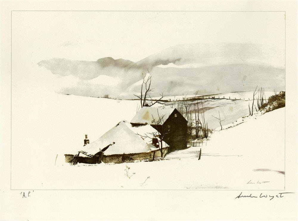 ANDREW WYETH [AFTER] - Color offset lithograph: Andrew Wyeth [after] (American, 1917-2009). "The Corner". Color offset lithograph. 1953. Printed 1963. Signed in pencil, lower right; annotated lower left. A proof from the edition of unknown size (c3