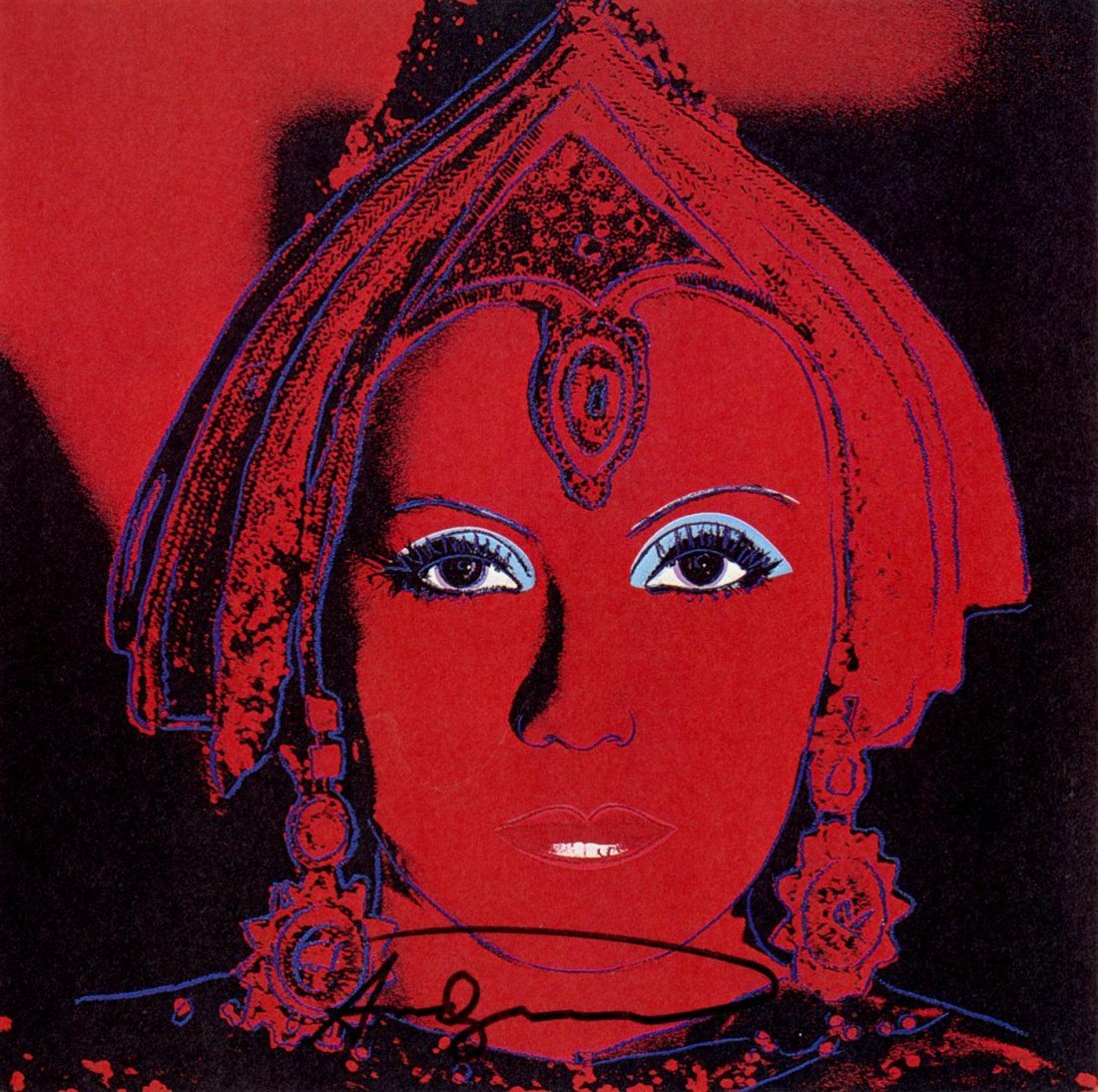 ANDY WARHOL - Color offset lithograph: Andy Warhol (American, 1928 - 1987). "The Star [announcement]". Color offset lithograph. 1981. Signed in black marker, lower center. Edition unknown, presumed small (250?). Light cream wove paper. Pri