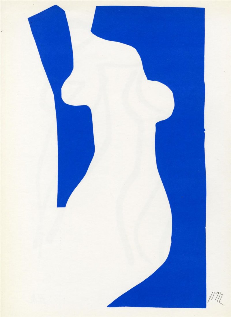 HENRI MATISSE - Original color lithograph: Henri Matisse (French, 1869 - 1954). "Venus". Original color lithograph. 1952. Signed with the initials in the plate. Smooth pale cream wove paper. Full sheet, as printed. Fine impression. Completely 