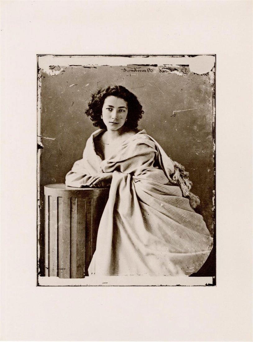 FELIX NADAR - Original photogravure: Felix Nadar (French, 1820-1910). "Sarah Bernhardt". Original photogravure. 1865. Printed later from the original photograph. Annotated and titled in the negative, upper right. Fine condition. Felix Na