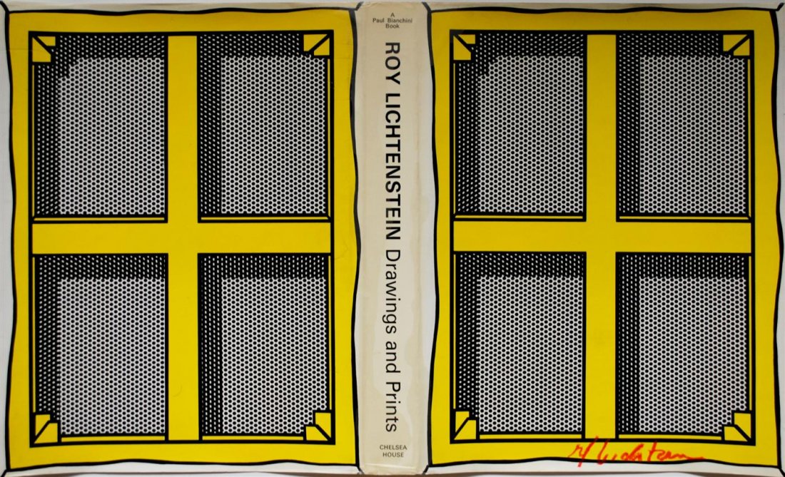 ROY LICHTENSTEIN - Color offset lithograph: Roy Lichtenstein (American, 1923-1997). "Stretcher Frame with Cross Bars [Roy Lichtenstein: Drawings and Prints]". Color offset lithograph. c1969. Signed lower right in red crayon. Edition unknown, pr