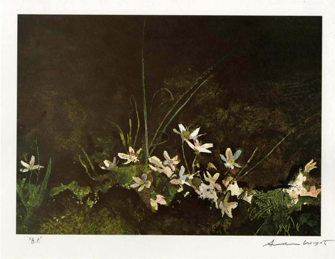 ANDREW WYETH [after] - Color offset lithograph: Andrew Wyeth [after] (American, 1917-2009). "May Day". Color offset lithograph. 1960. Printed 1963. Signed in pencil, lower right; annotated lower left. A proof from the edition of unknown size (c300?