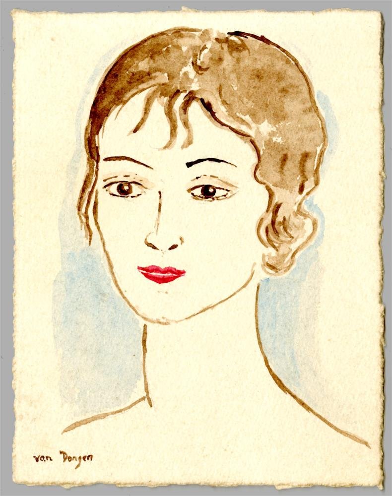 KEES VAN DONGEN - Watercolor on paper (1 of 1)