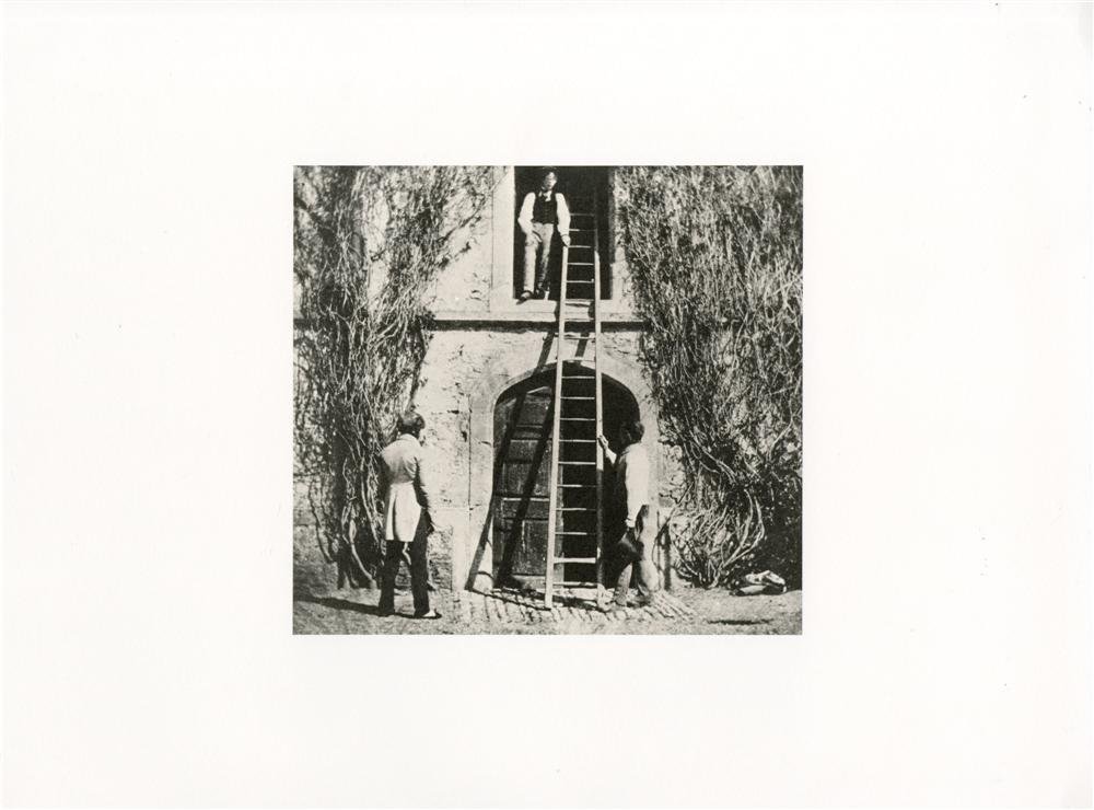 WILLIAM HENRY FOX TALBOT - Original photogravure: William Henry Fox Talbot (English, 1800-1877). "Ladder". Original photogravure. c1840s?. Printed later from the original photograph. Fine condition. Overall size: 11 13/16 x 15 1/2 in. (300 x 394 mm).