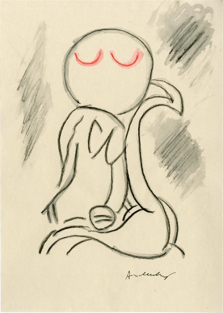 PIERRE ALECHINSKY - Original watercolor and pencil (1 of 2)