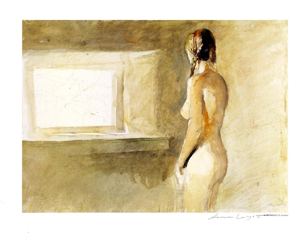 ANDREW WYETH [after] - Color offset lithograph: Andrew Wyeth [after] (American, 1917-2009). "Helga Nude [inventory #2941]". Color offset lithograph. 1978. Printed 1987. Signed in pencil, lower right. Edition unknown. Cream wove paper. Wide margins.