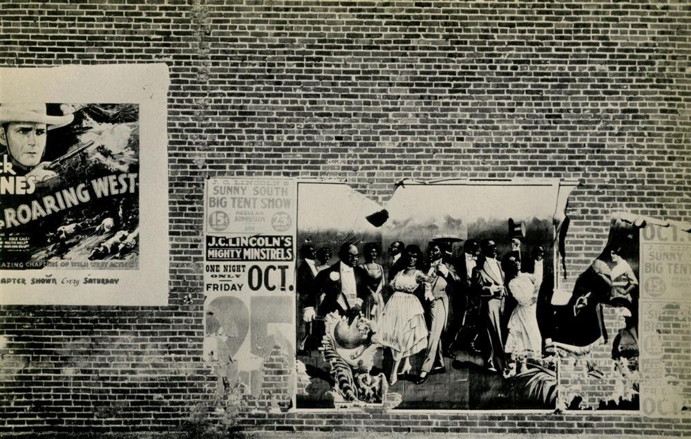 WALKER EVANS - Original vintage photogravure: Walker Evans (American, 1903 - 1975). "Minstrel Showbill, Alabama". Original vintage photogravure. 1936. Printed 1939. Very good condition. Image size: 5 3/4 x 8 1/4 in. (146 x 210 mm). [26163] |500|