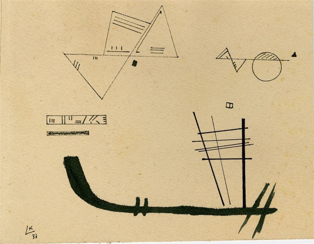 WASSILY KANDINSKY - Original pen and ink drawing (1 of 2)