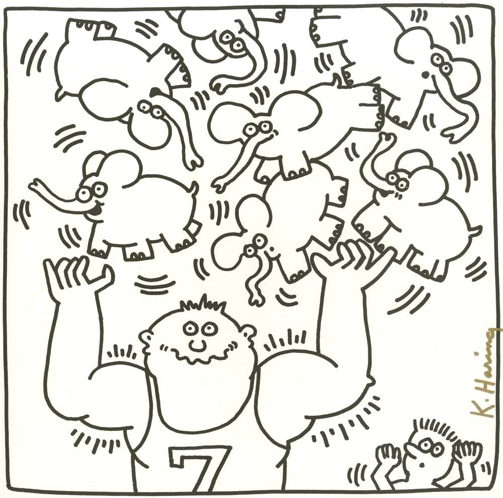 KEITH HARING - Seven Elephants (1 of 1)