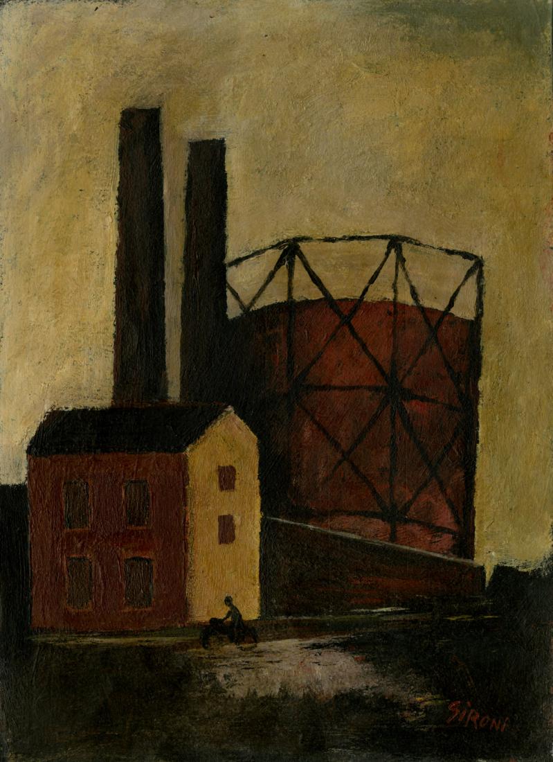 MARIO SIRONI - Fabbrica con Ciminiere (1 of 2)