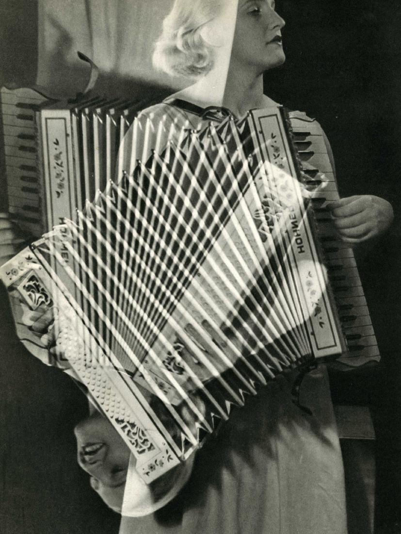 MAN RAY - Mlle. Barcinska [superimposition]: Man Ray (American, 1890 - 1976). "Mlle. Barcinska [superimposition]". Original vintage photogravure. 1931. Printed 1934. See: www.manraytrust.com, pg.29. Image copyright © ADAGP/BNF - Artists Rights