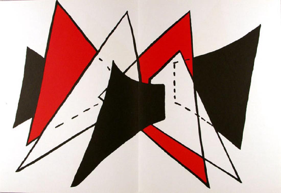 ALEXANDER CALDER - Tamanoir: Alexander Calder (American, 1898 - 1976). "Tamanoir". Color lithograph. 1963. White wove paper. The full sheet. Fine impression. Fine condition; vertical centerfold and text verso, as issued. Image co