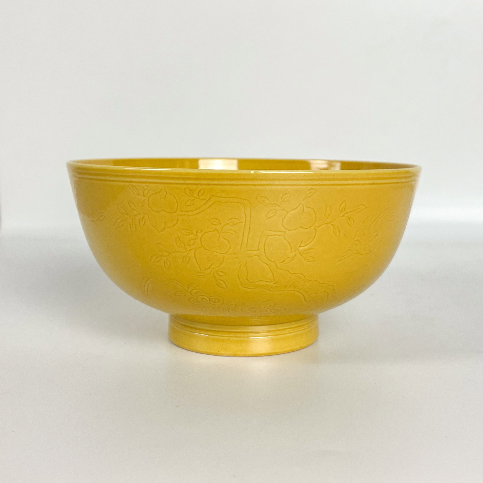 Chinese Incised Yellow-Glazed Bowl, Guangxu Seal Mark (1 of 7)