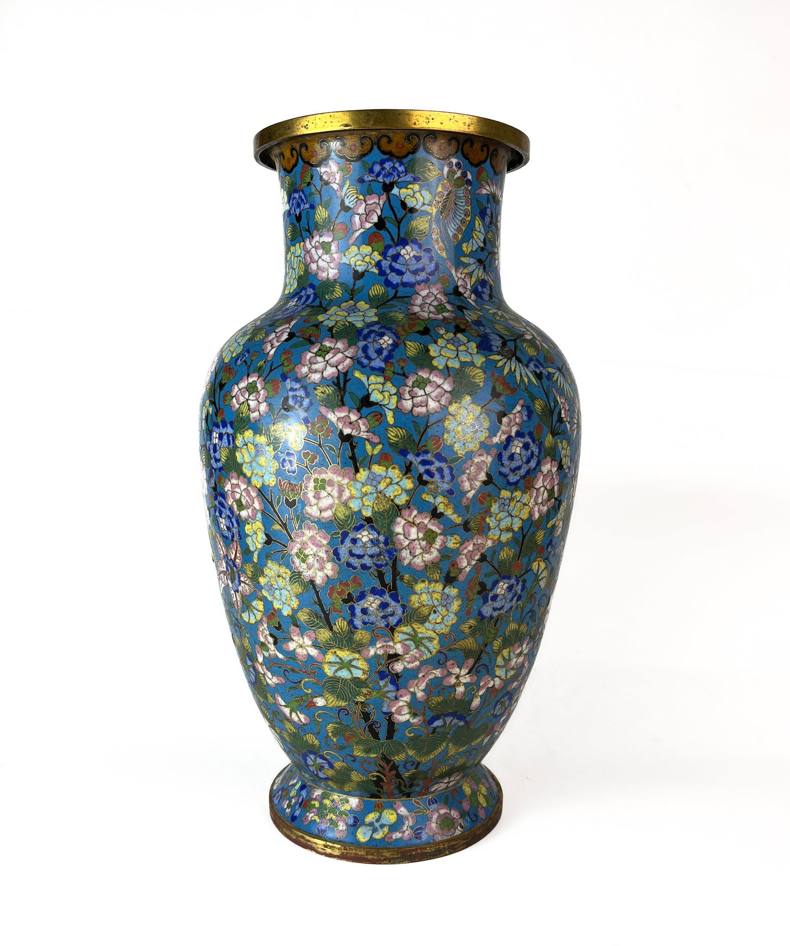 LARGE CHINESE CLOISSONE VASE, QING DYNASTY (1 of 6)