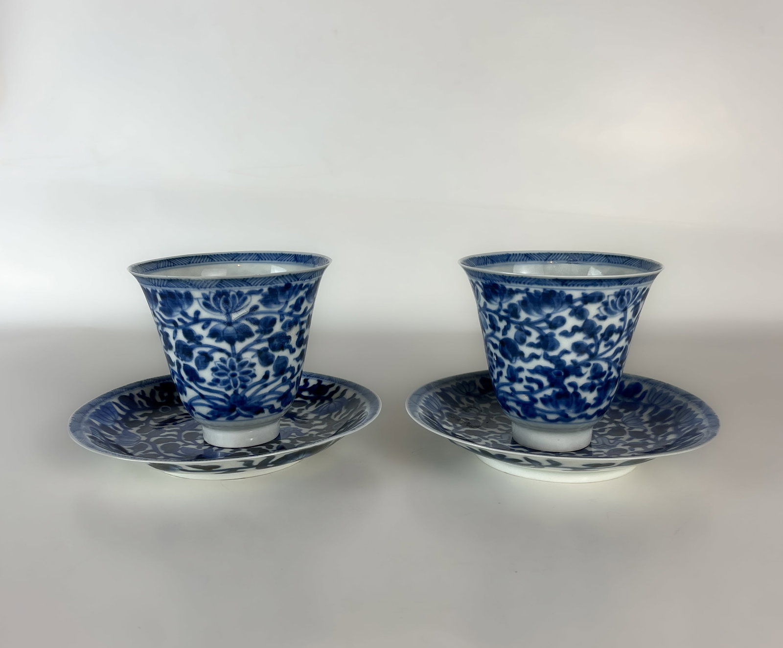 PAIR OF CHINESE CUPS WITH SAUCERS, 18TH C (1 of 1)