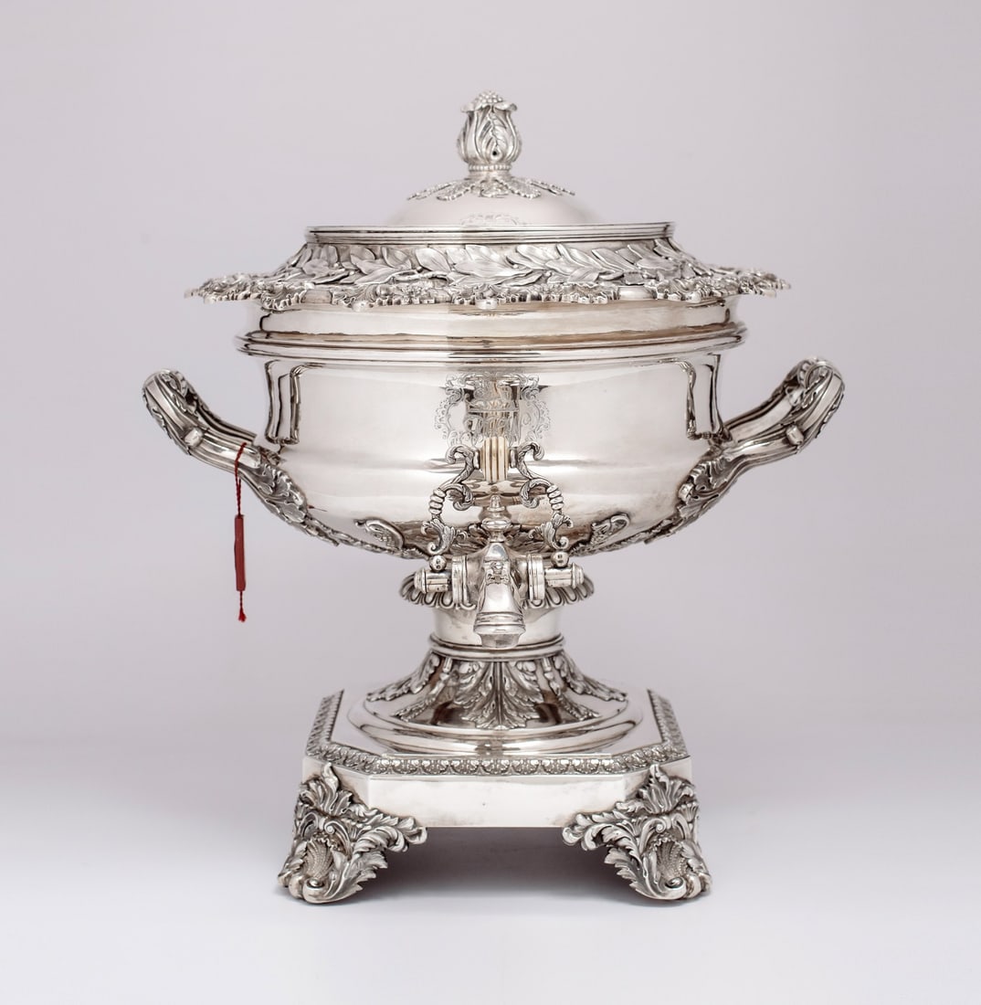 SILVER TEA URN, ROBERT GERRARD II, LONDON, 1827 (1 of 1)