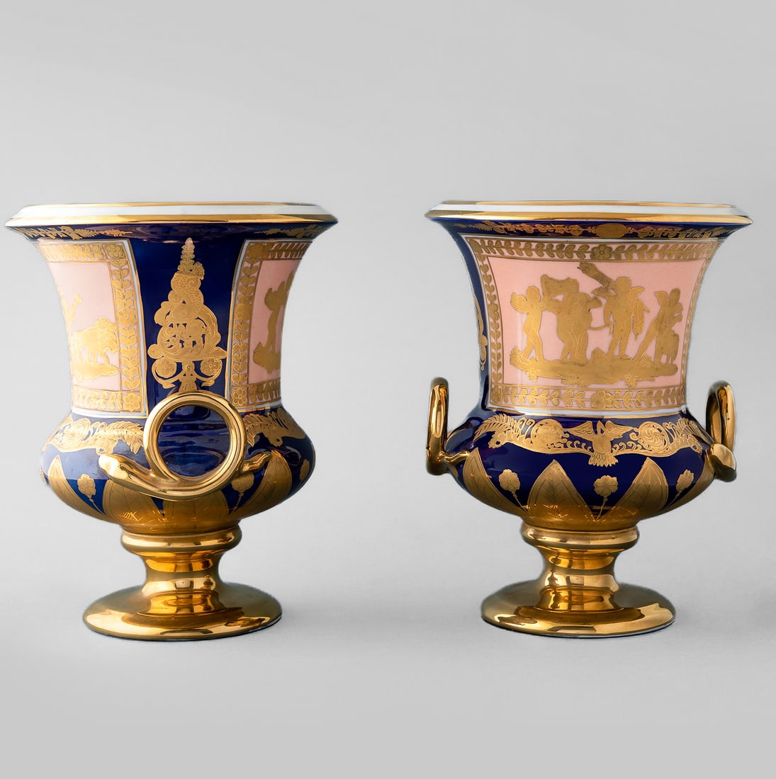 PAIR OF MEDICI VASES DEPICTING THE GOD HYMEN DURING A WEDDING CEREMONY, FRANCE, 19TH/20TH C (1 of 1)