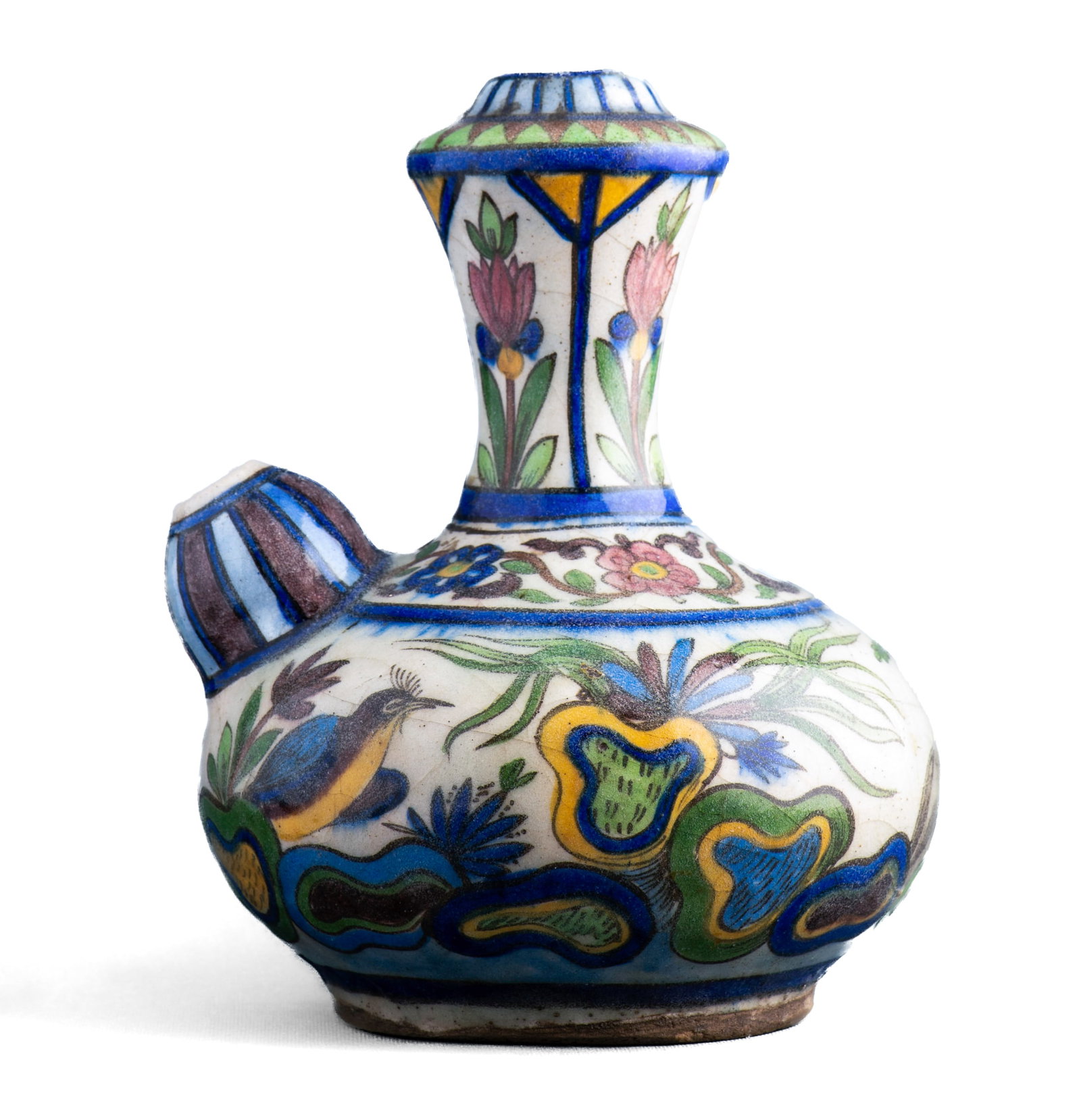 A PERSIAN KENDI SHAPED VASSEL, 19TH C (1 of 1)