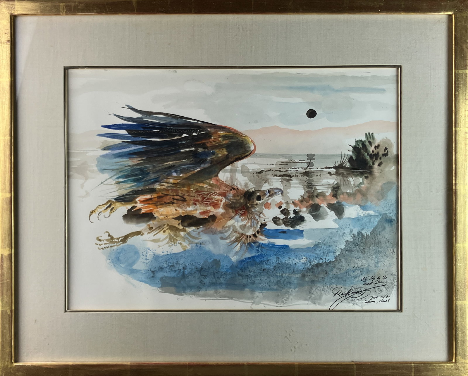 NOEL ROCKMORE (AMERICAN, 1928-1995), WATERCOLOR PAINTING OF A VULTURE (1 of 1)