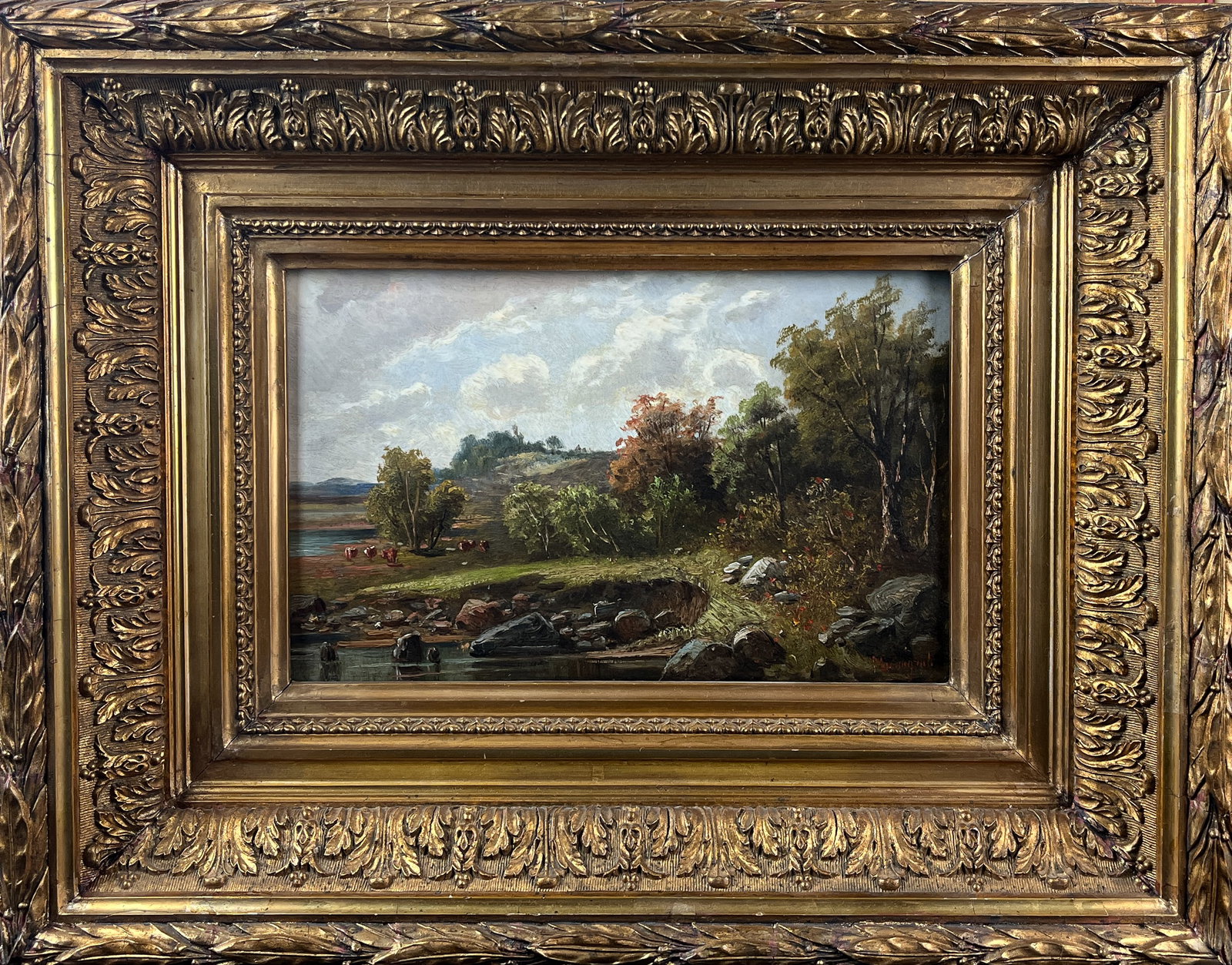 PAINTING OF A LANDSCAPE, 19TH C, SIGNED (1 of 1)