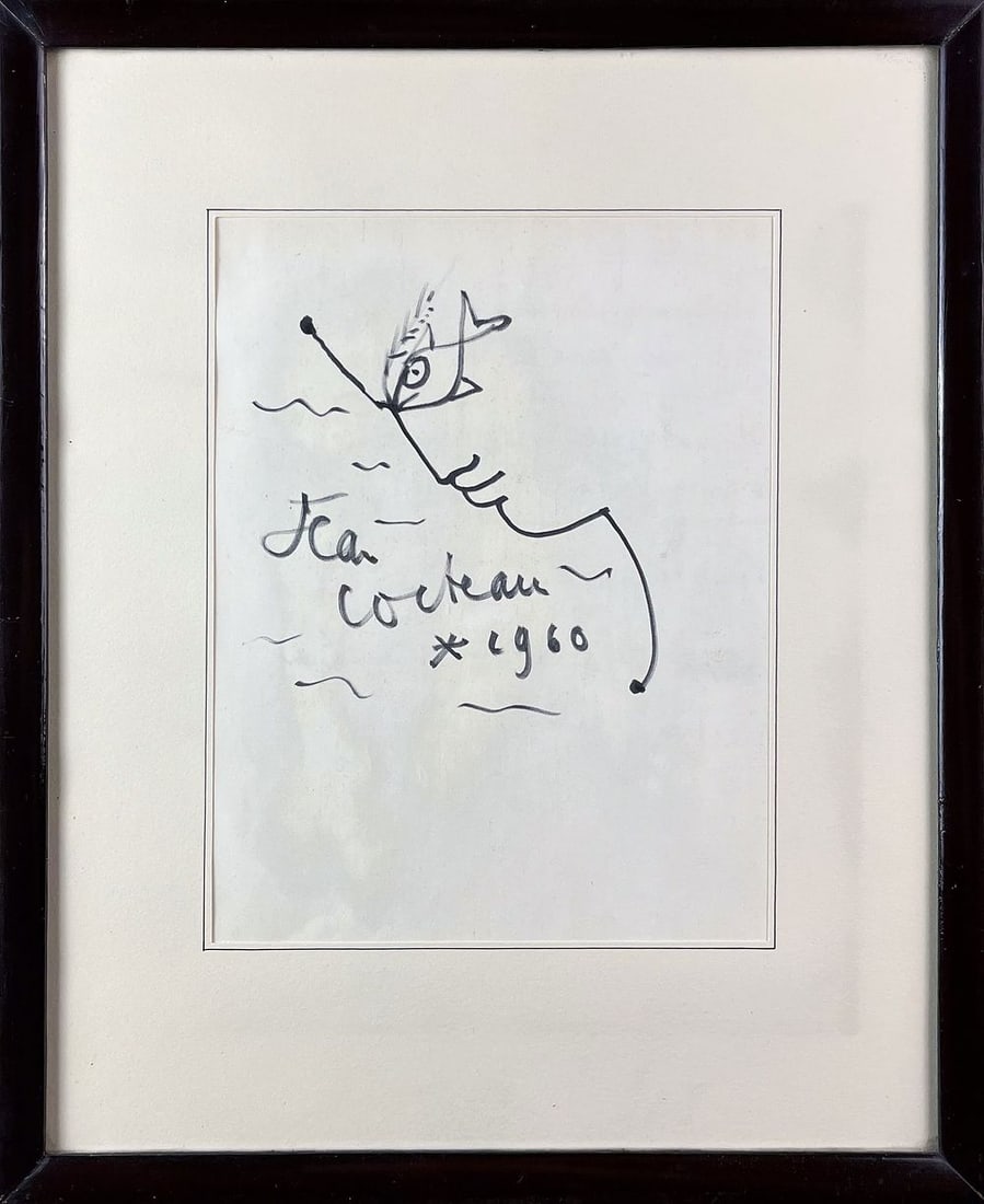 ORIGINAL DRAWING BY JEAN COCTEAU (FRENCH, 1889 - 1963): ORIGINAL DRAWING BY JEAN COCTEAU (FRENCH, 1889 - 1963) 21.5 X 17 CM PROVENANCE: PRIVATE EASTERN EUROPEAN COLLECTION GOOD CONDITION