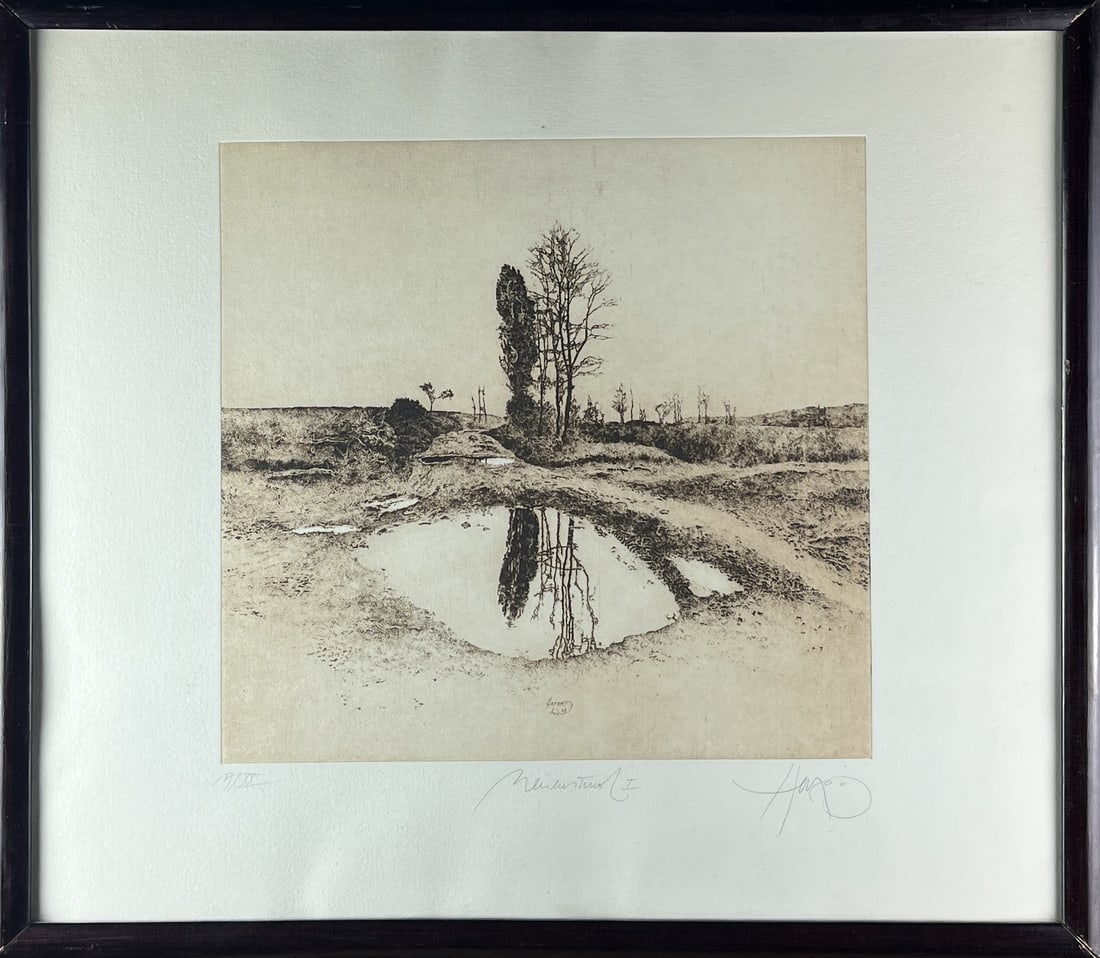 WALTER HERZOG (1936) A LANDSCAPE, SIGNED ETCHING (1 of 1)