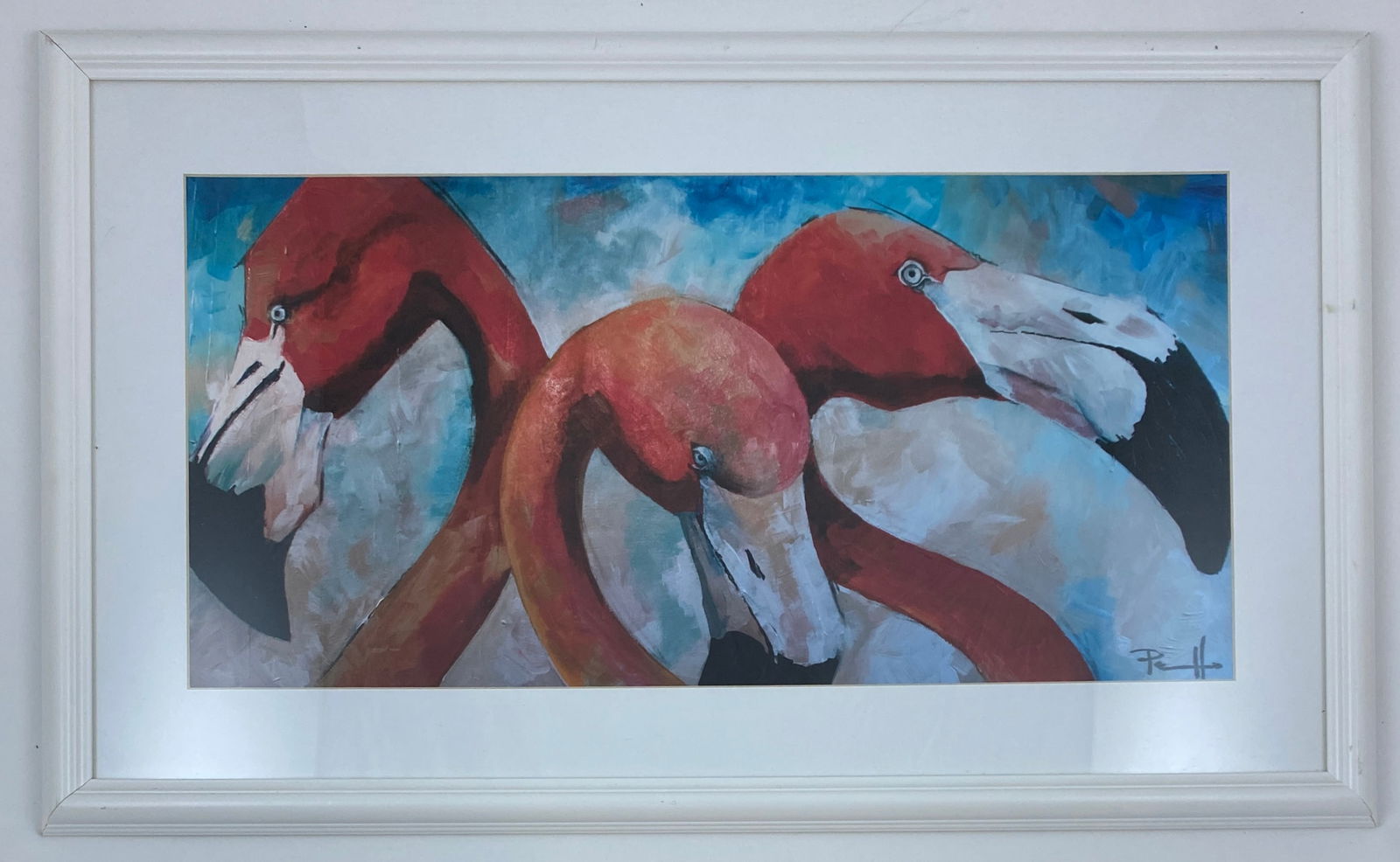 Attributed to Peter Keil - 3 Flamingos, Print (Framed) (1 of 7)