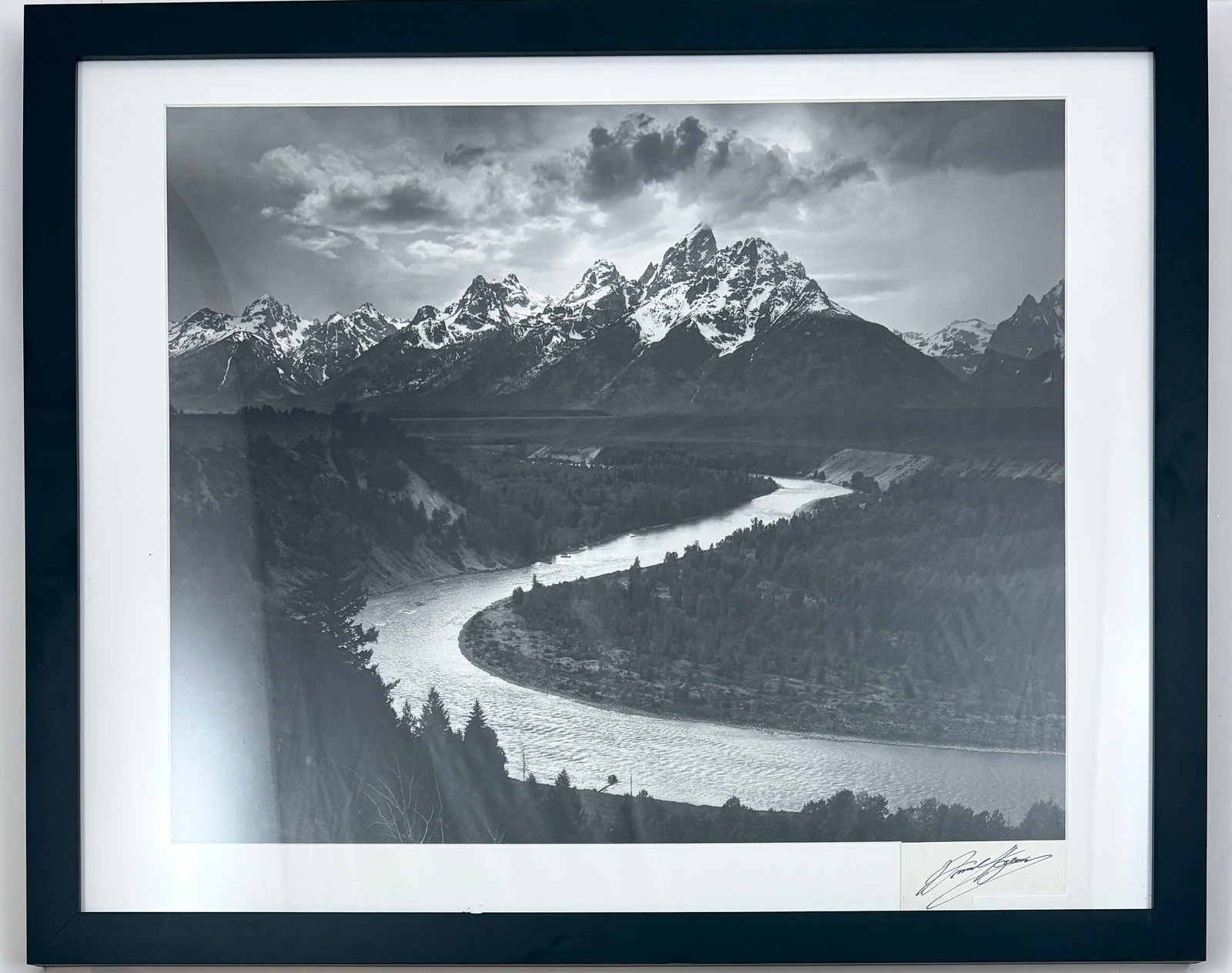 Ansel Adams - The Tetons and the Snake River, 1942 (Hand Signed): ANSEL ADAMS (1902-1984) The Tetons and the Snake River, 1942Hand Signed Towards the Bottom Right 22 x 27 inches