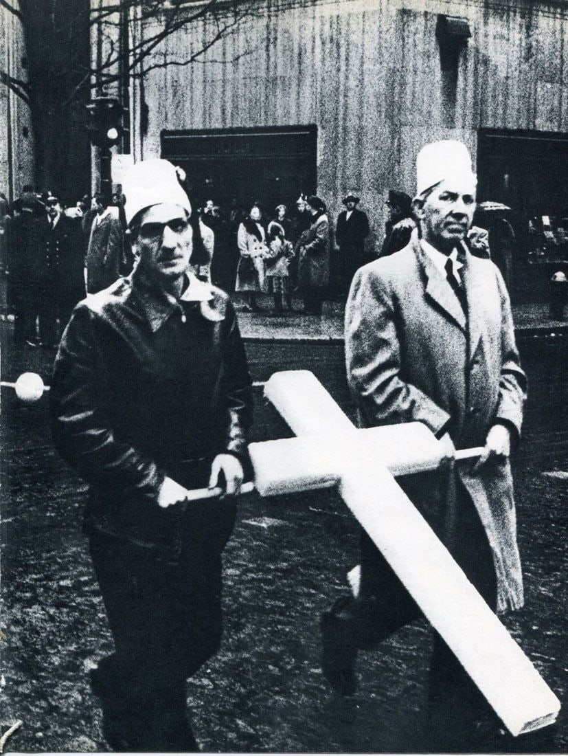 William Klein - Parade, New York City: WILLIAM KLEIN (1926-2022) Parade, New York City Print 8 x 10.5 inches