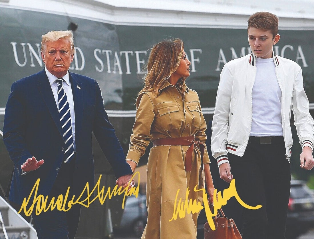 President Donald Trump Signed Print: President Donald Trump Signed in the Plate Print 8.5 x 11 inches