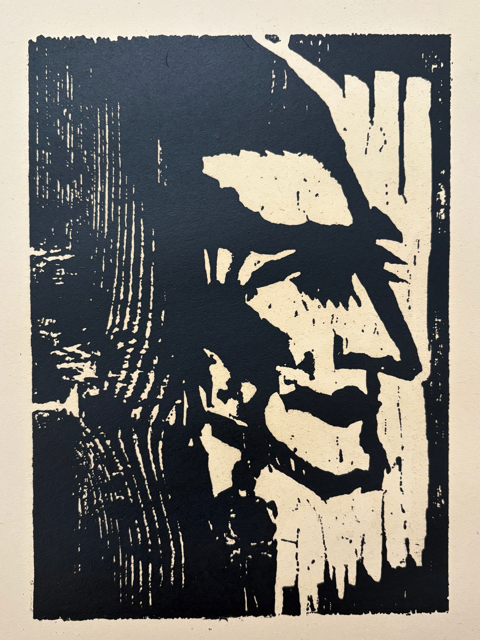 Emil Nolde - Young Man, 1917: EMIL NOLDE (1867–1956)Young Man, 1917 Woodcut 7.5 inches x 5.25 inches