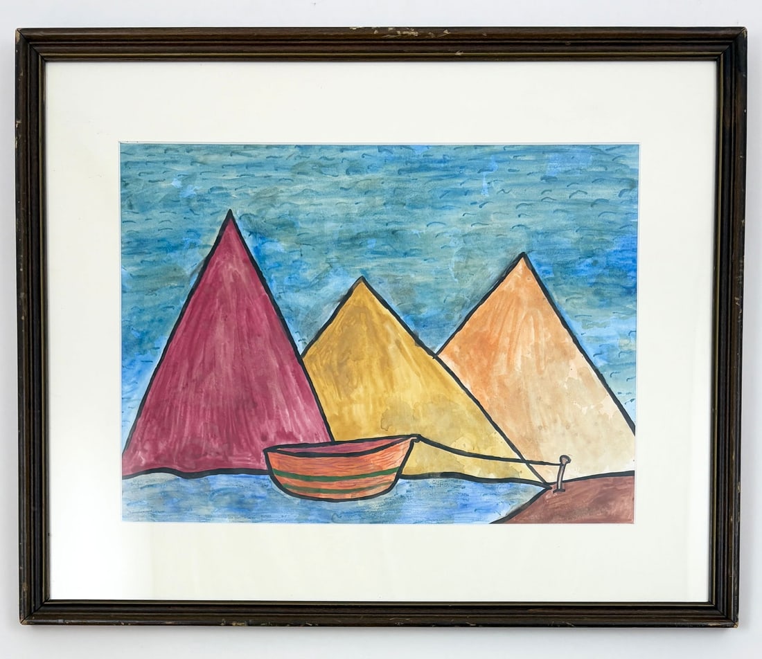 In the Style of Badri Narayan - Untitled, Watercolor on Paper: In the Style of BADRI NARAYAN (1929-2013) Untitled Watercolor on Paper 17.5 x 21.25 inches “In the style of” works are works by an unknown creator whose style is strongly under the influence o