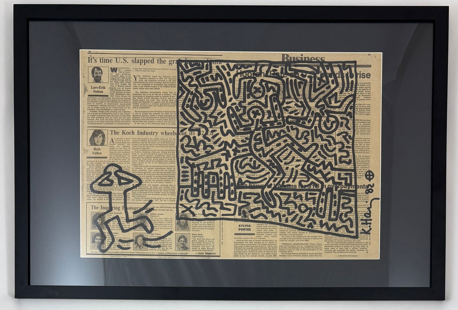 Keith Haring - Drawing on Newspaper (1 of 17)