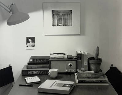 Nicholas Nixon - My Desk, Cambridge, 1975: NICHOLAS NIXON (B. 1947) My Desk, Cambridge, 1975 Print 8 inches x 6.5 inches