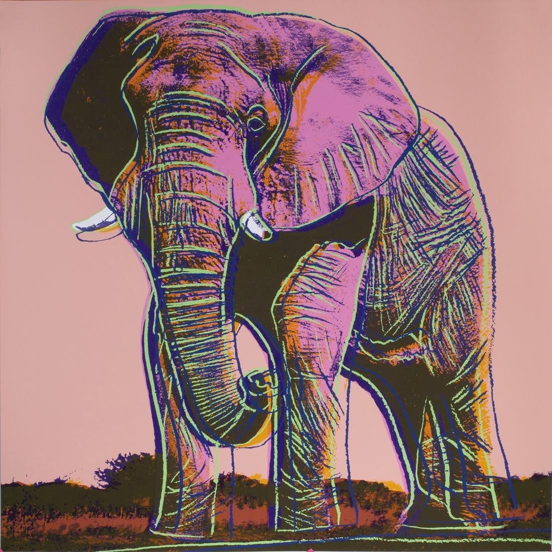 Andy Warhol - African Elephant, 1983 (Silkscreen) (1 of 2)
