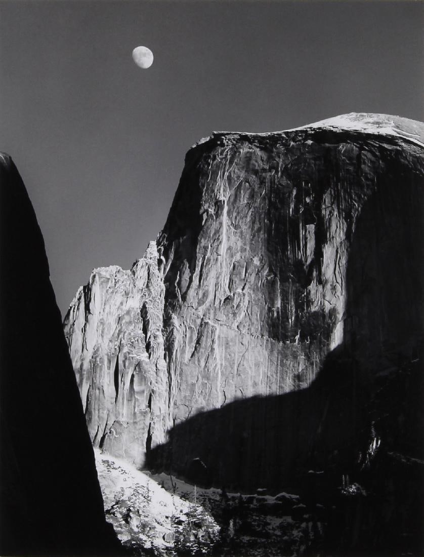 Ansel Adams - Moon & Half Dome, Silver Print (1 of 2)