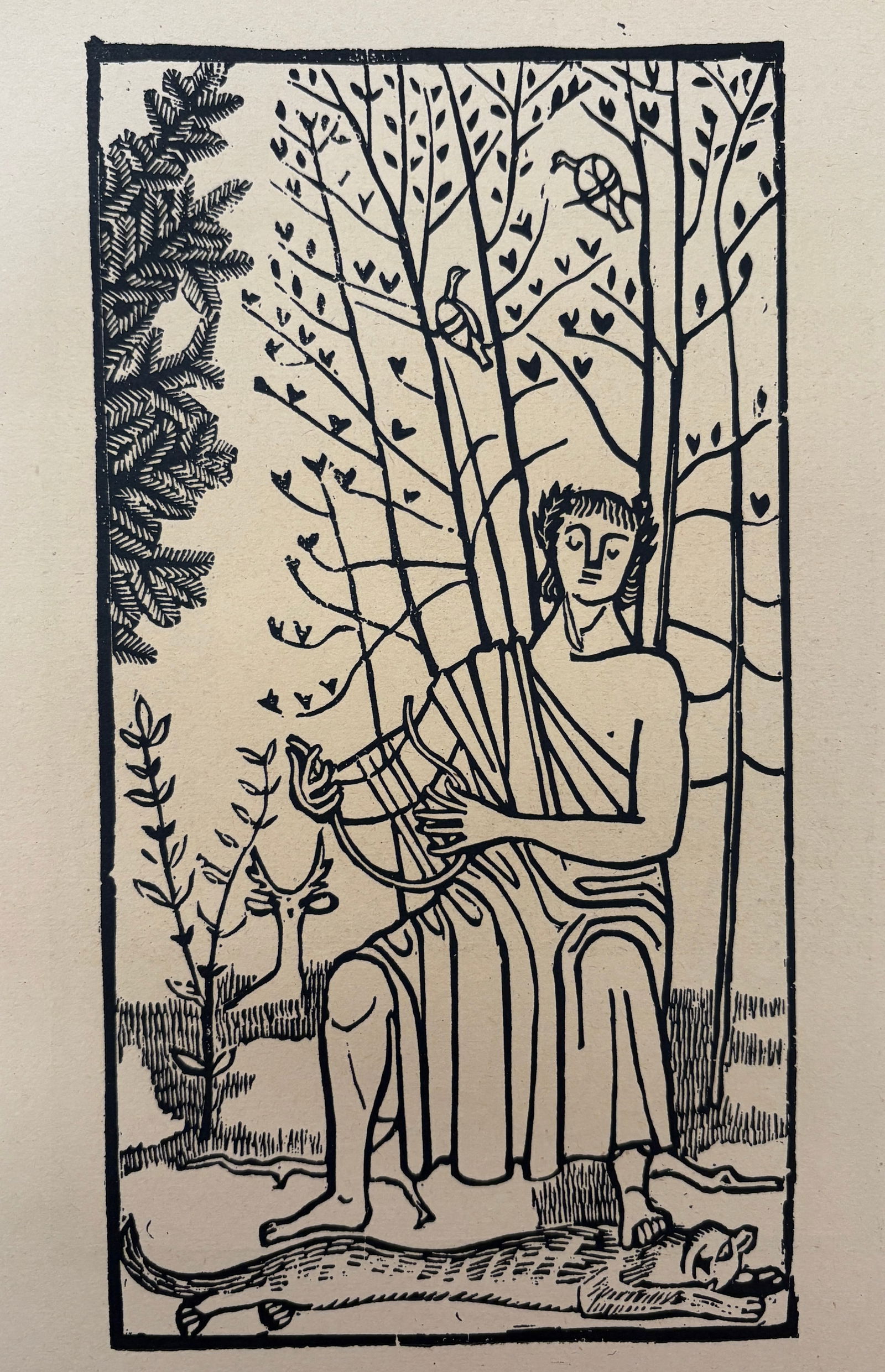 Gerhard Marcks - Orpheus I, 1947: GERHARD MARCKS (1889–1981) Orpheus I, 1947 Woodcut 8.25 inches x 4.25 inches