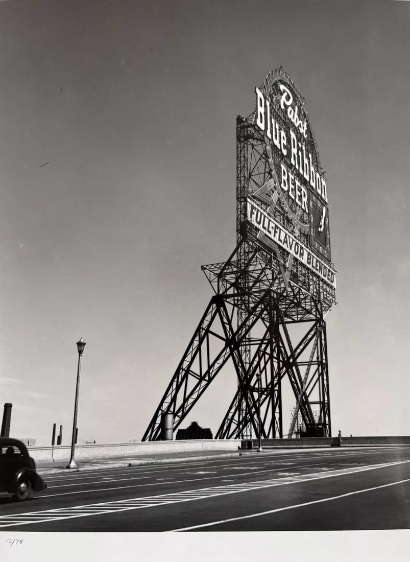 Walker Evans - Pabst Blue Ribbon Sign, 1946: WALKER EVANS (1903-1975) Pabst Blue Ribbon Sign, 1946 Silver Gelatin 7.25 x 9.25 inches