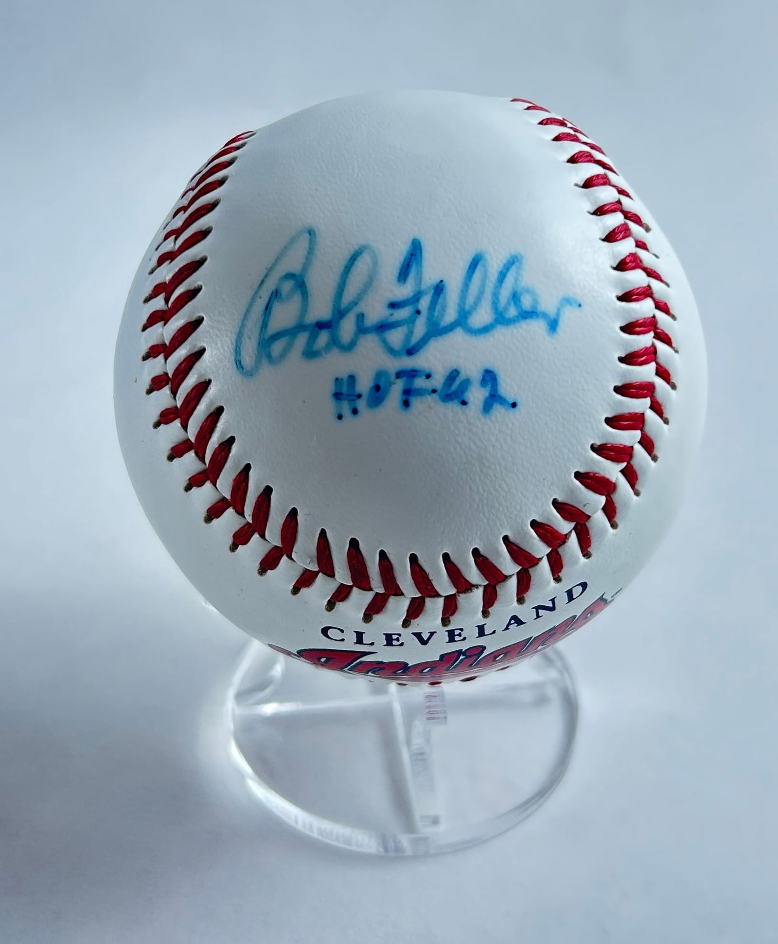 Bob Feller - Autographed Baseball, Authenticated (HOF 1962) (1 of 4)