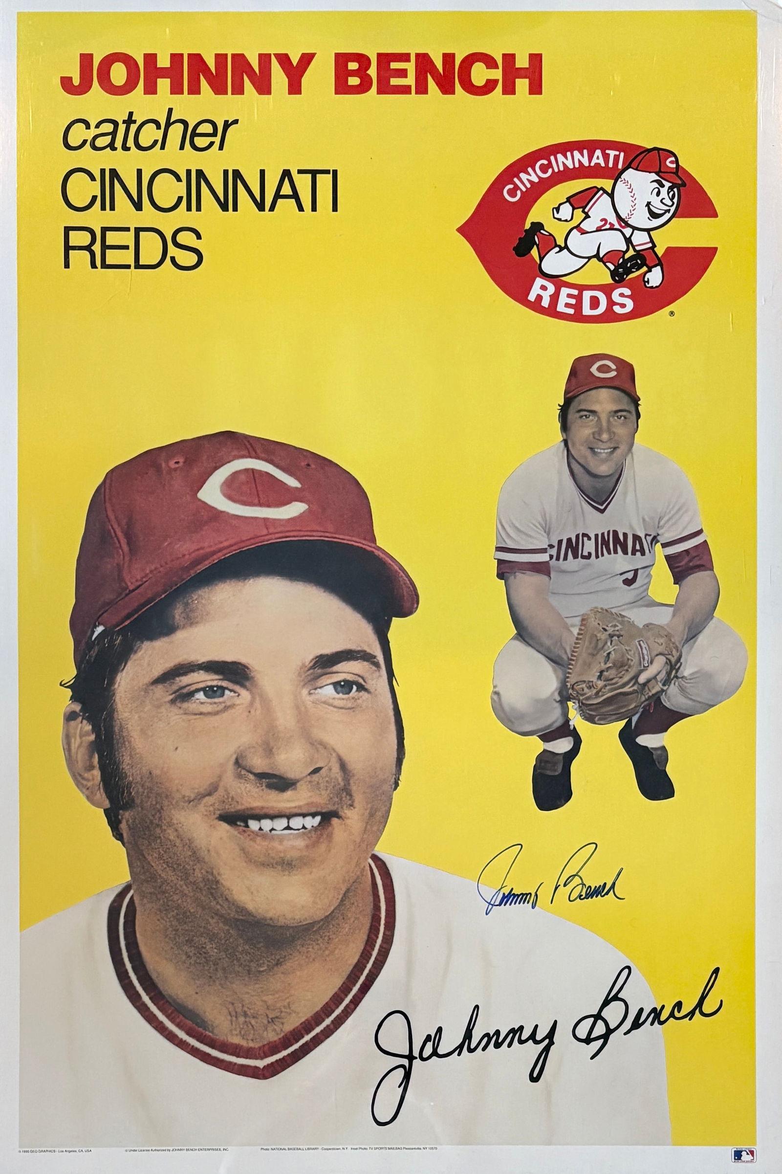 Johnny Bench - Autographed Cardboard, Advertisement (1 of 4)