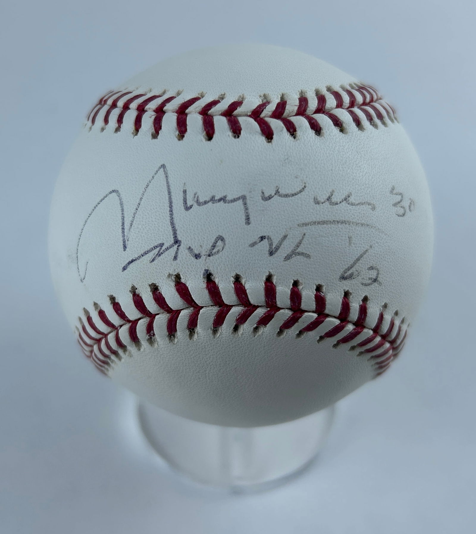 Maury Wills - Autographed Baseball, Authenticated (1 of 6)