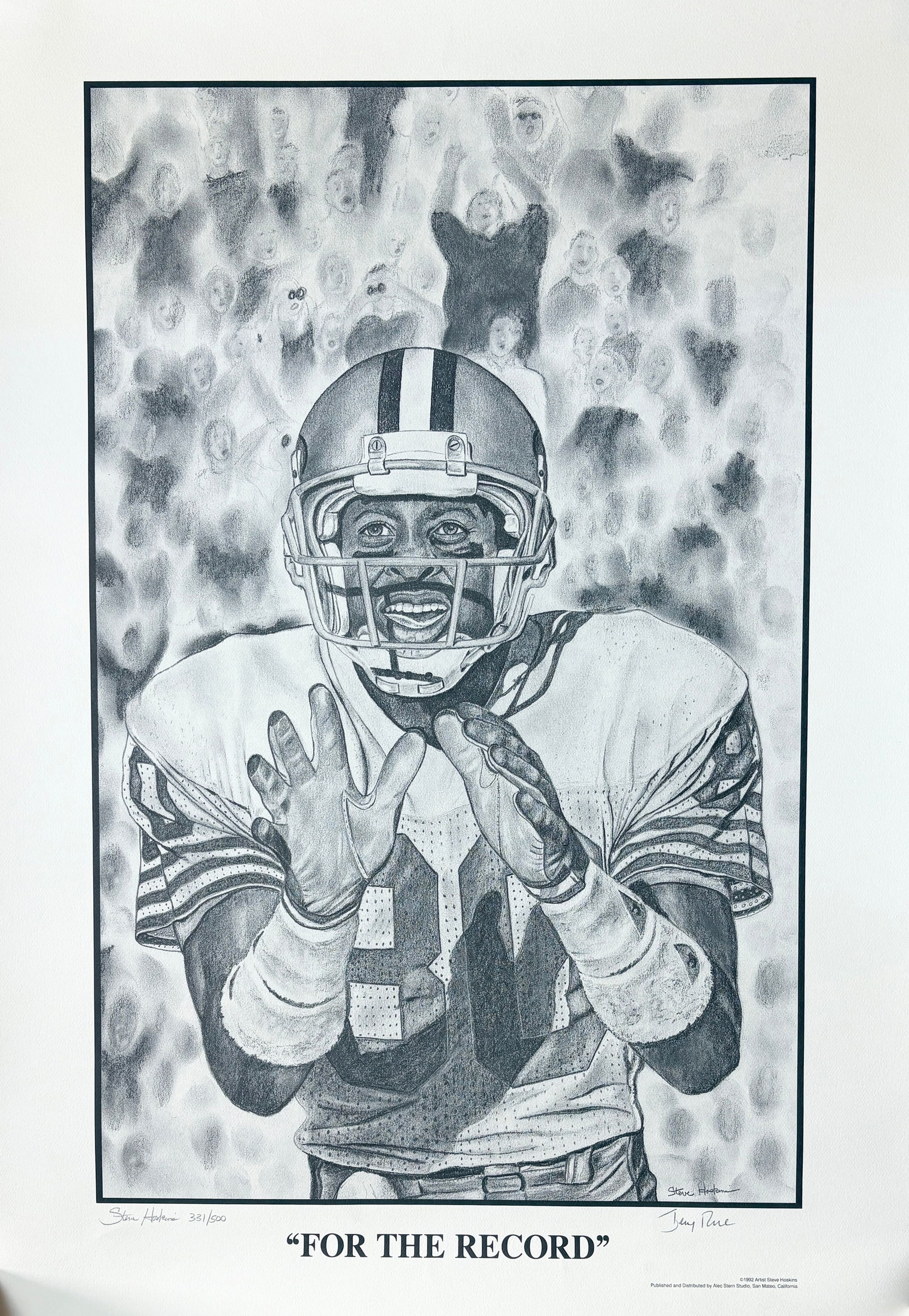 Jerry Rice - Hand Signed, Lithograph w/ COA (1 of 9)