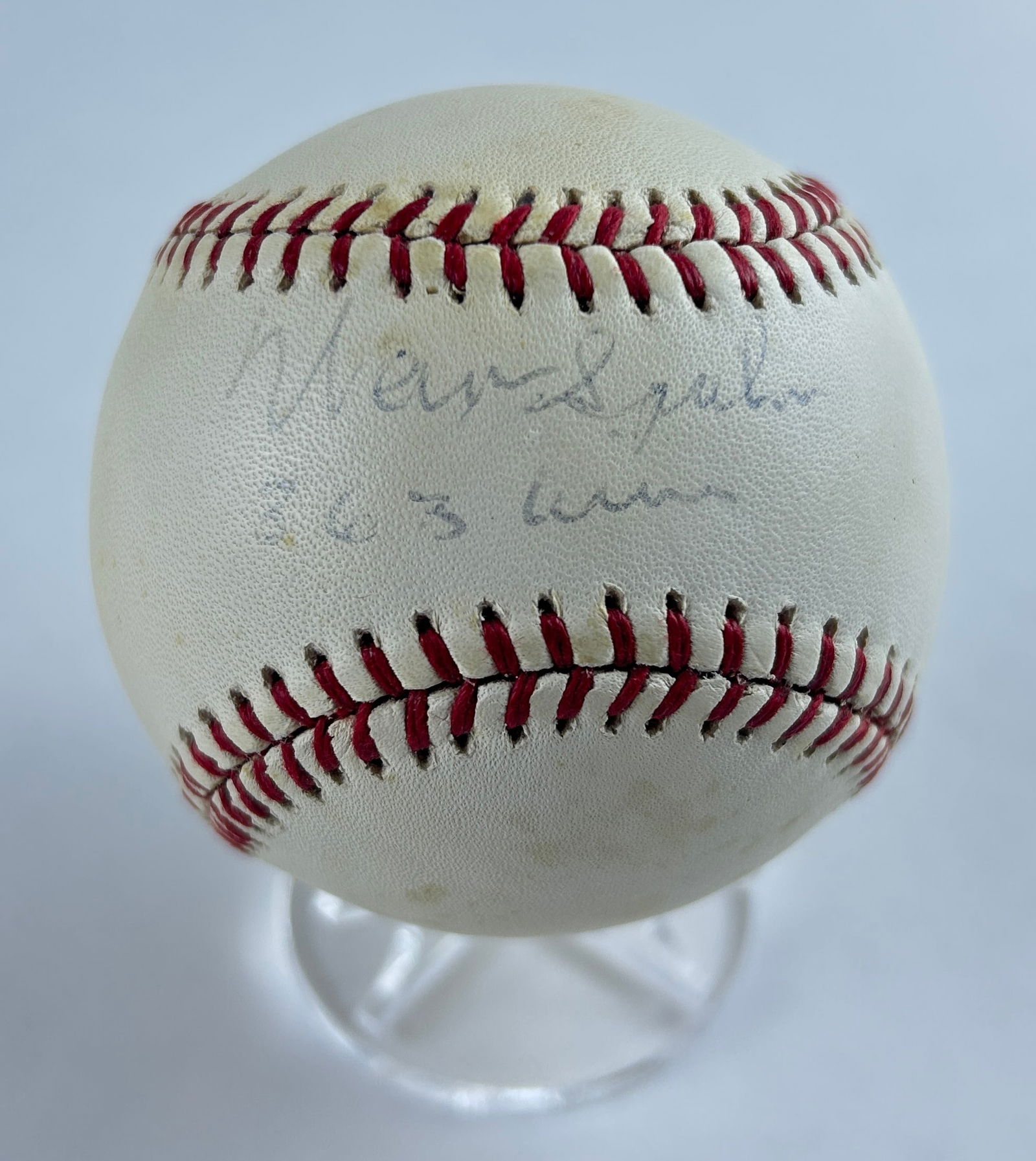 Warren Spahn - Autographed Baseball, Beckett Authenticated (363 Wins) (1 of 6)