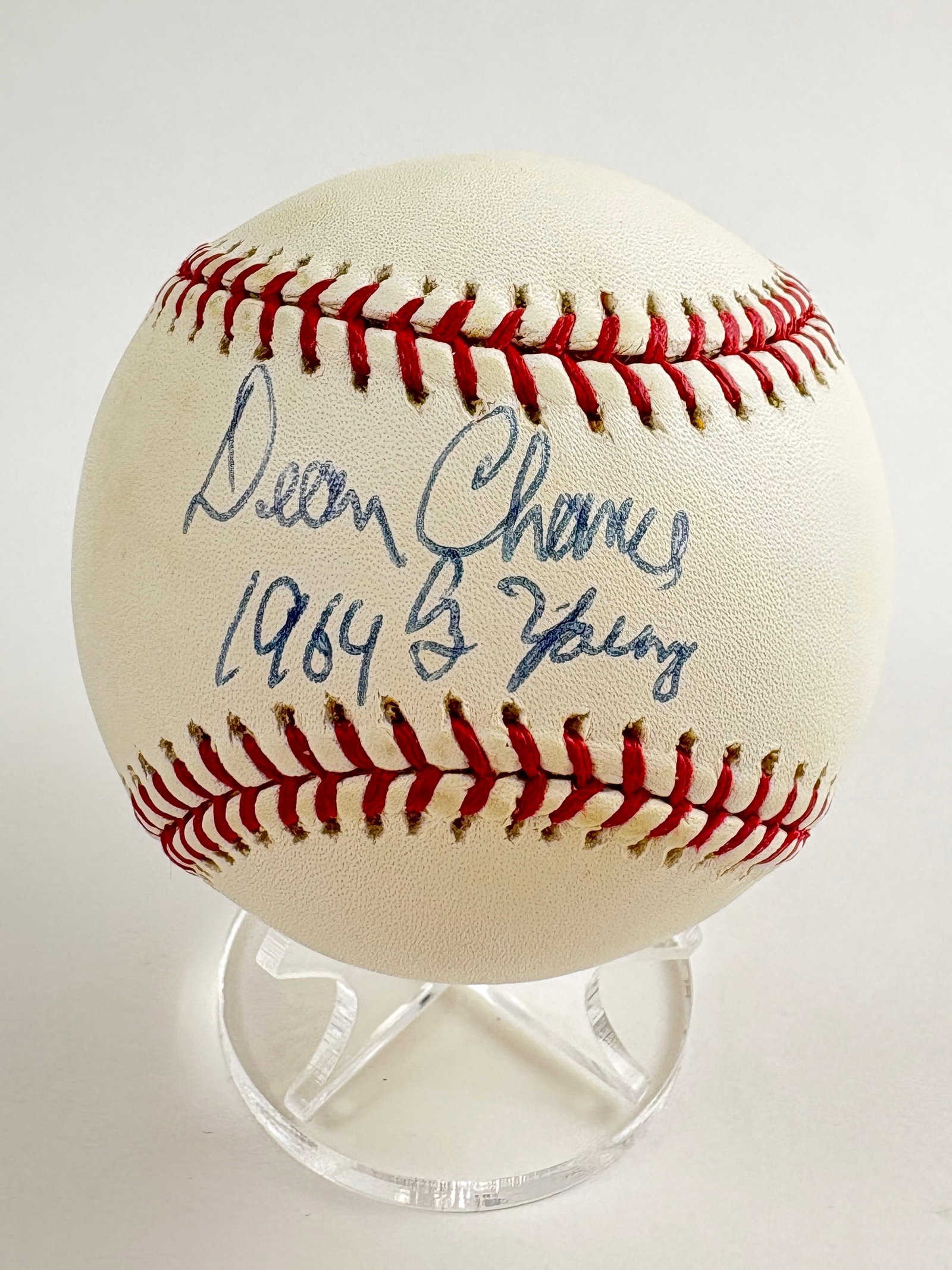 Dean Chance - Autographed Baseball, 1964 Cy Young Winner: DEAN CHANCE (1941-2015) Autographed/Hand Signed Baseball 1964 Cy Young Winner