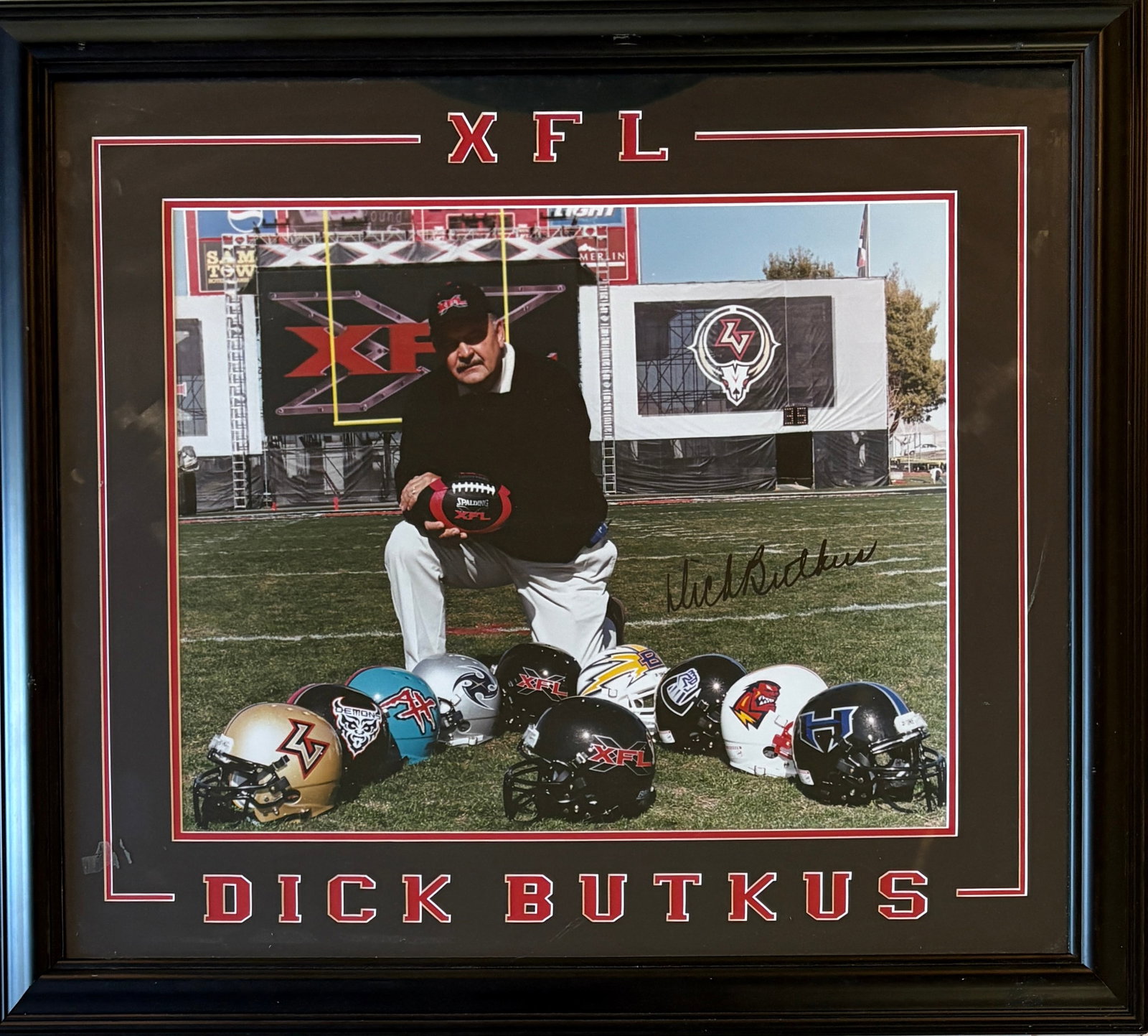 Dick Butkus - Hand Signed, Poster: DICK BUTKUS (1942-2023) Hand Signed/Autographed Poster Advertisement 35 x 30 inches
