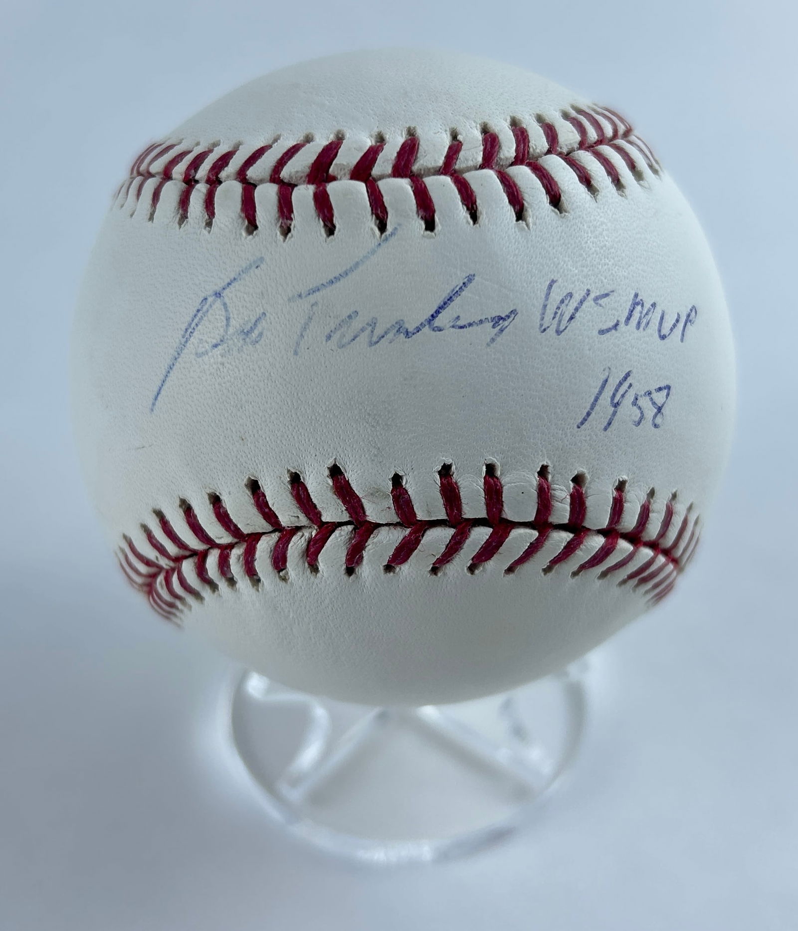 Bob Turley - Autographed Baseball, JSA Authentication (1958 World Series MVP) (1 of 6)