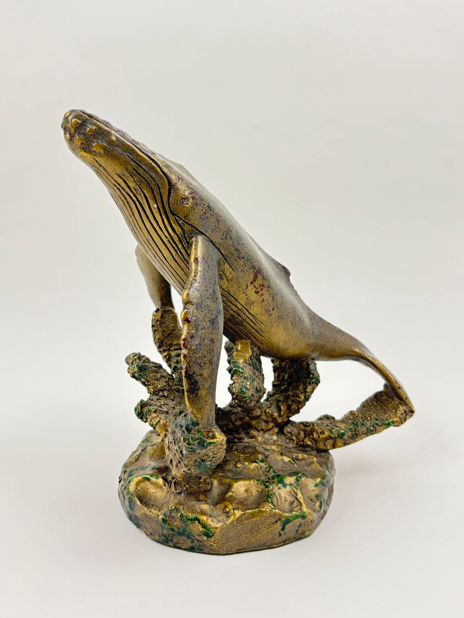 Robert Wyland - Original Sculpture, 1999: ROBERT WYLAND (B. 1956) Original Whale Sculpture, Dated 1999 9 Inches Tall