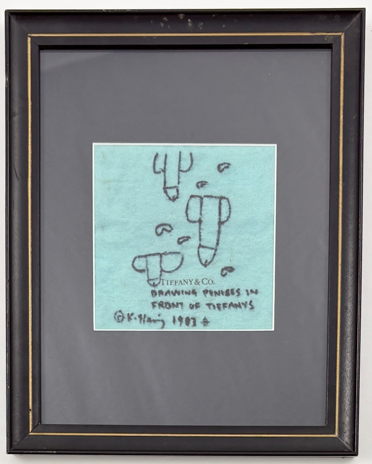 Keith Haring - 'Drawing Penises In Front of Tiffanys', Original Drawing (1 of 5)